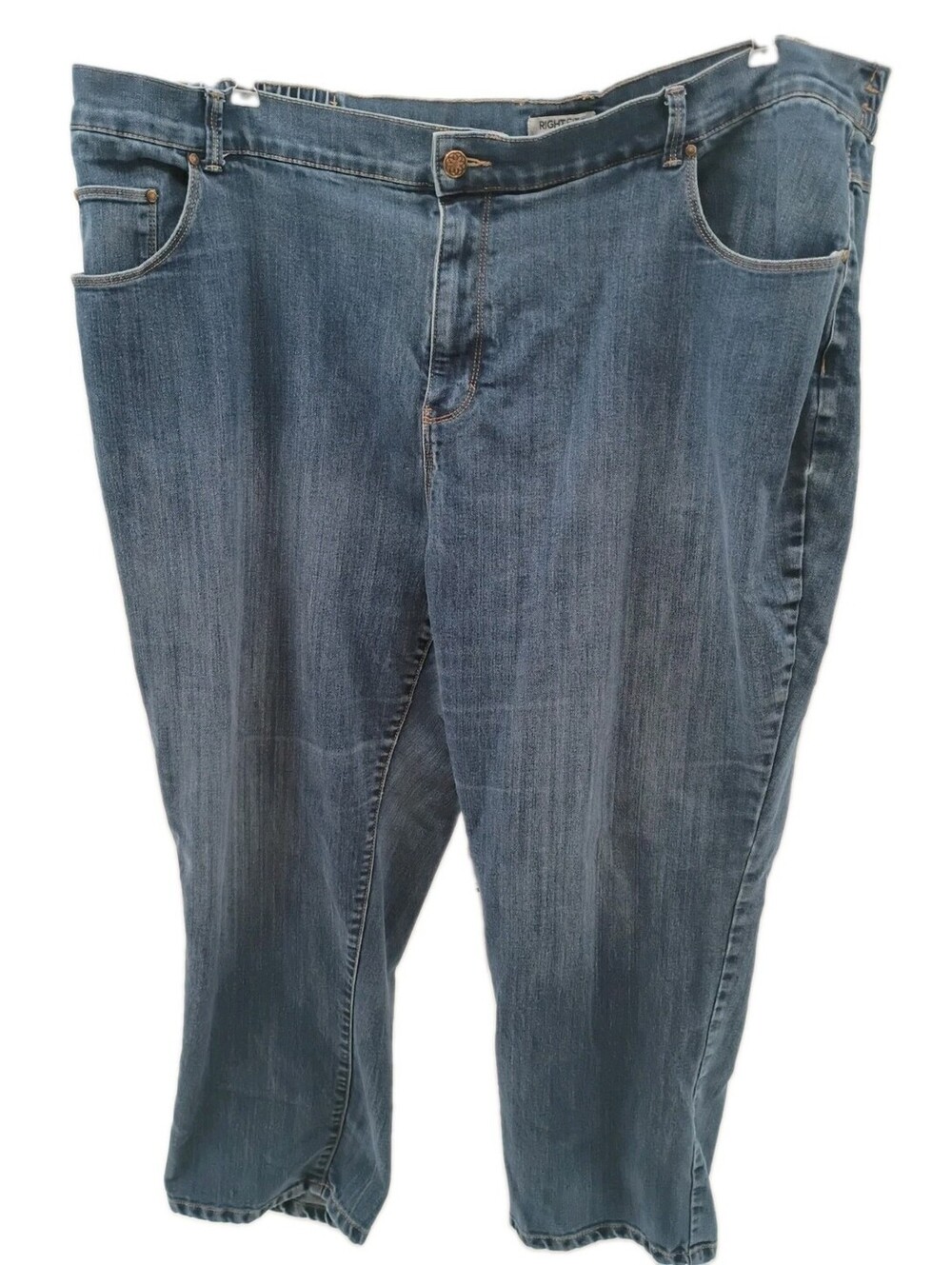 Right Fit By Catherine's Jeans Woman's Plus Size 28 Wp Blue Denim Straight Mid
